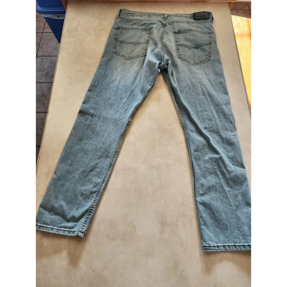 Levis Signature 537 Jeans Mens 36x30 Blue Denim Slim Fit Wash